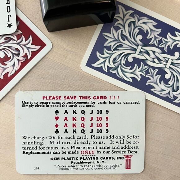 1930’s/1940’s KEM Double Deck "Kent"
Playing Cards Bakelite Plastic Case Vintage - Picture 7 of 11